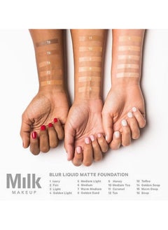 MILK MAKEUP MILK MAKEUP Blur Liquid Matte Foundation Golden deep 30ml  - Image 4