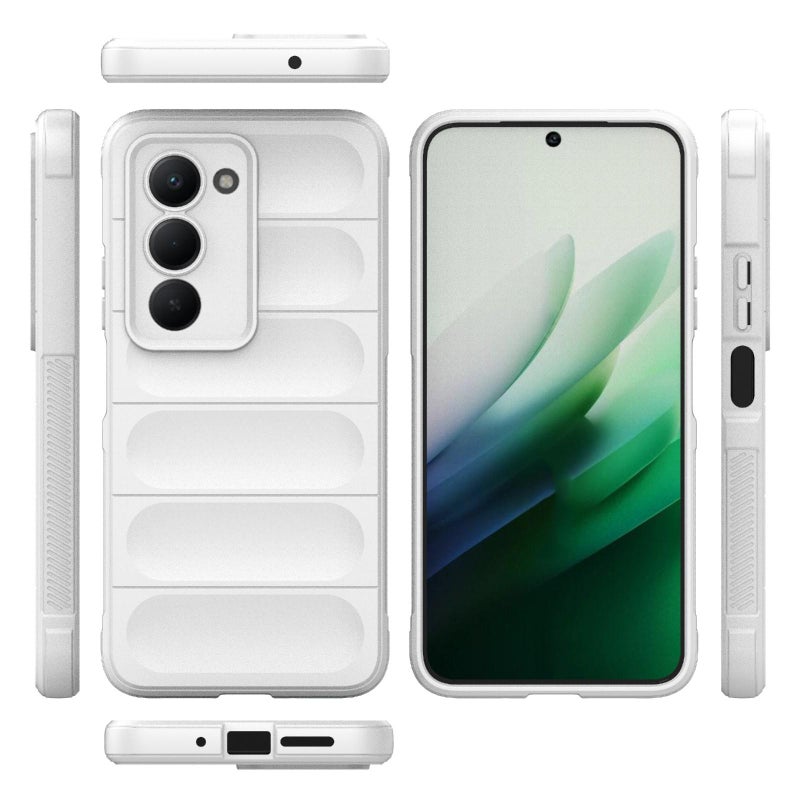 erorex For Redmi 15 5G Global/15 4G SEA 169.5mm Magic Shield TPU + Flannel Phone Case(White) - Image 2