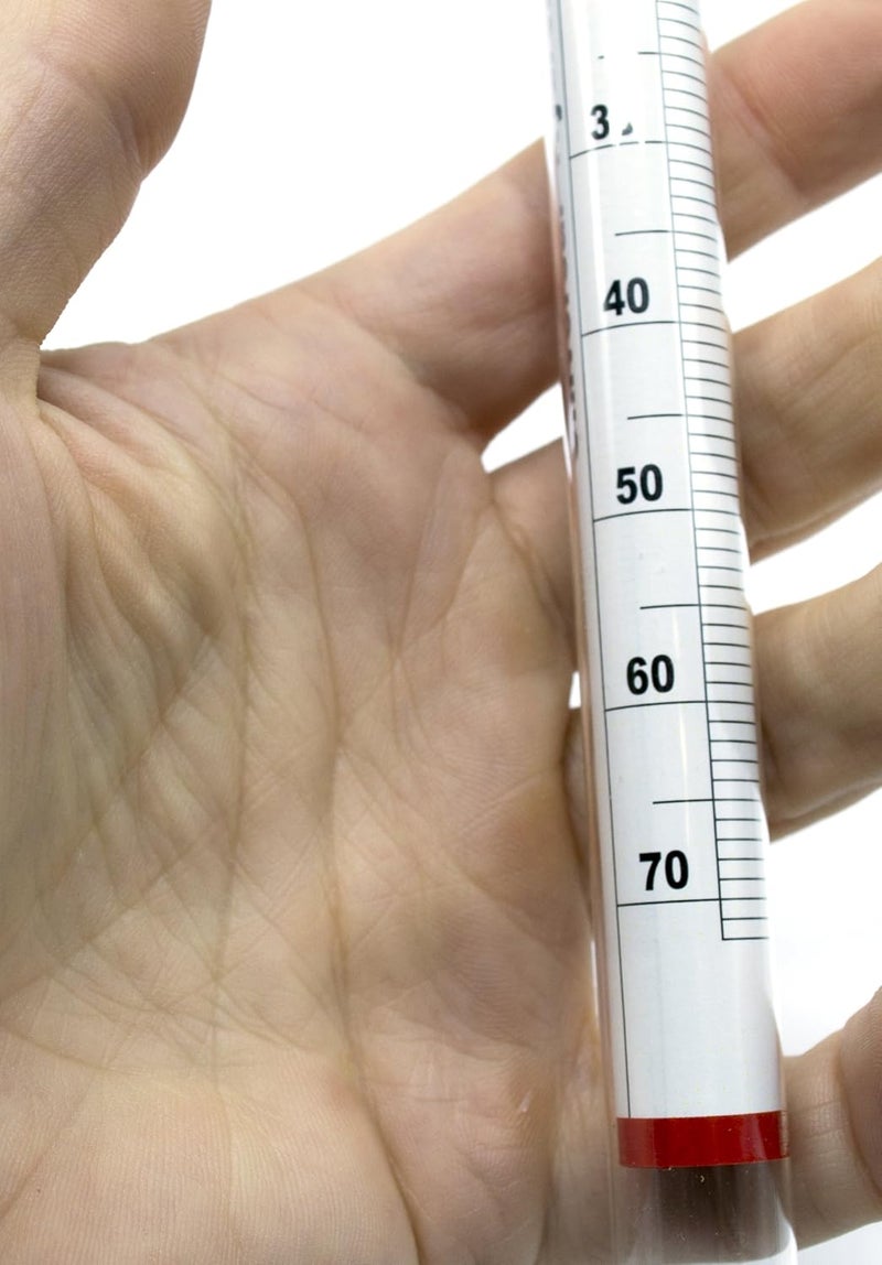 EISCO Universal Laboratory Hydrometer in Hard Plastic Case- Measure Specific Gravity Range 0.700 to 2.000-0.01 Graduations - Dual Scale for Light and Heavy Liquids - Image 2