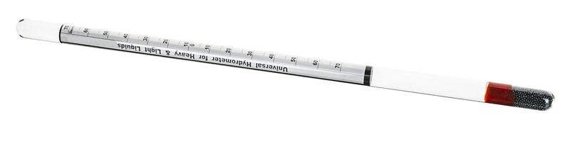 EISCO Universal Laboratory Hydrometer in Hard Plastic Case- Measure Specific Gravity Range 0.700 to 2.000-0.01 Graduations - Dual Scale for Light and Heavy Liquids - Image 1
