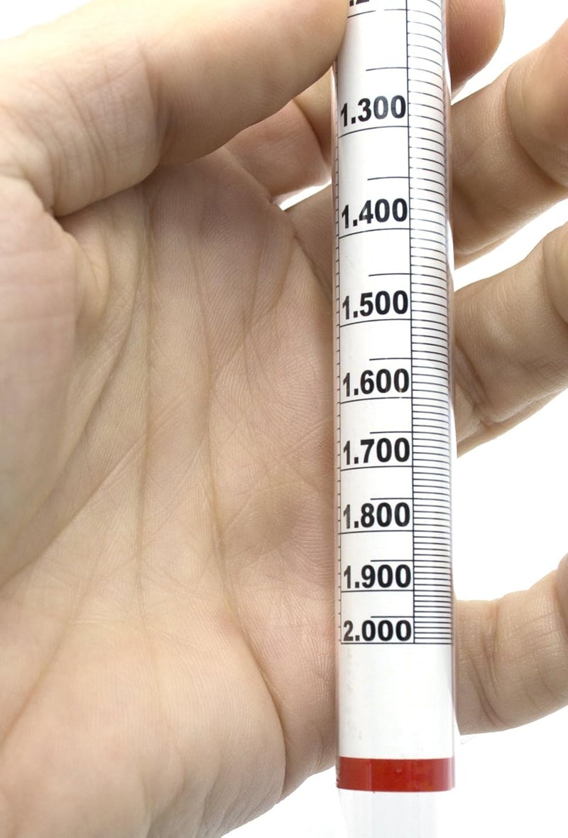 EISCO Universal Laboratory Hydrometer in Hard Plastic Case- Measure Specific Gravity Range 0.700 to 2.000-0.01 Graduations - Dual Scale for Light and Heavy Liquids - Image 4