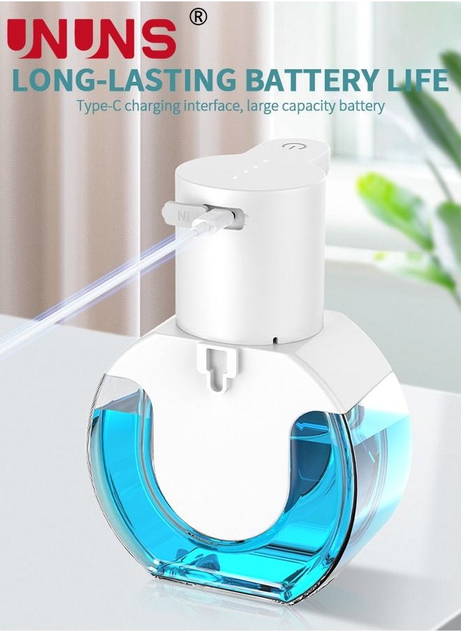 UNUNS - Automatic Foaming Soap Dispenser,4 Level Adjustable Rechargeable Smart Sensor Soap Dispenser For Bathroom And Kitchen White - Image 1