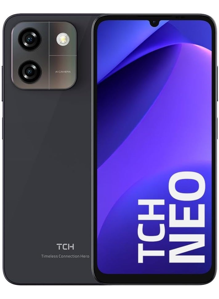 TCH NEO BLACK SMARTPHONE 4GB RAM + 4GB Virtual RAM 64GB ROM (International Version)  with TCH Wireless Earbuds Boom Trap L30 white (International Version) - Image 2