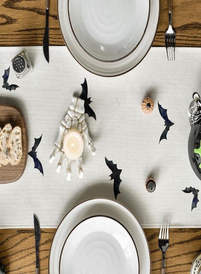 Artoid Mode Silhouette Bats Halloween Table Runner, Black Fall Kitchen Dining Table Decoration for Outdoor Home Party 13x72 Inch - Image 3