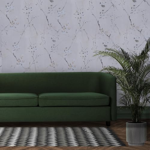 HOMEMATES Peel and Stick Wallpaper Modern Contact Paper Wall Stickers DIY Floral Self Adhesive Decal, Living Room, Bedroom, Office (45 x 304cm) (Beige Cherry Flower) - Image 5