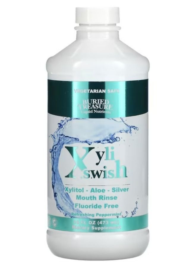 Buried Treasure Products Xyliswish Mouth Rinse Fluoride Free Refreshing 473 ml