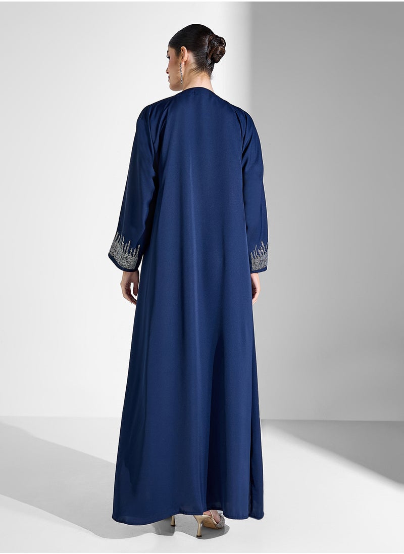 Khizana Abaya With Border Shimmer & Sheila  - Image 2