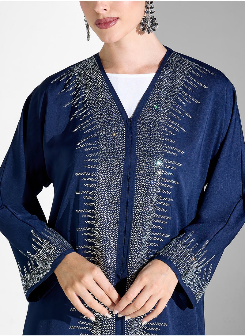Khizana Abaya With Border Shimmer & Sheila  - Image 3