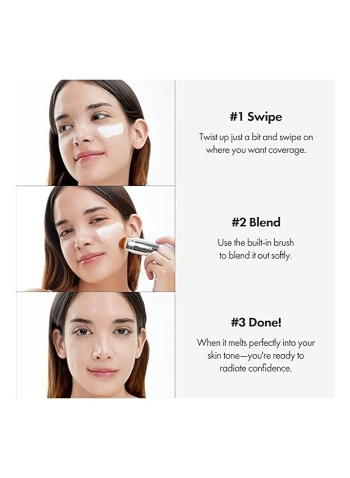 Elroel Blanc Cover Cream Stick V with Brush, Light Shade - Image 5