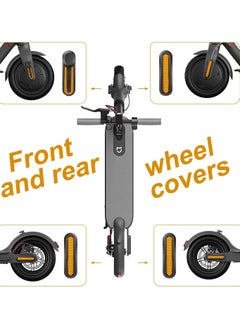 CMGTYYD 4 PCS Reflective Scooter Rear Side Wheel Cover Reflective Strip for Xiaomi 1S M365 Pro Pro2 Scooter, Scooter Wheel Hubs Cap with Screws Rear Wheel Protective Decorative Shell  - Image 2