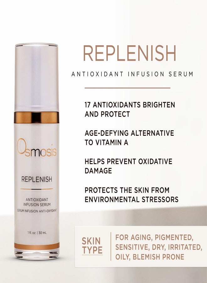 Osmosis REPLENISH Antioxidant Serum, Hydrates & Soothes Skin with Green Tea and Botanical Extracts, 1 Fl Oz - Image 2