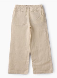 Jelliene Girls Woven Cotton Flax Relaxed Fit Pants  - Image 2