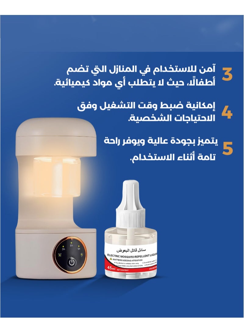 Mosquito Repellent Device – Eliminates Mosquitoes, Provides Comfortable Night Light, Equipped with a Built-in Rechargeable Battery, and Safe for Homes with Children - Image 2