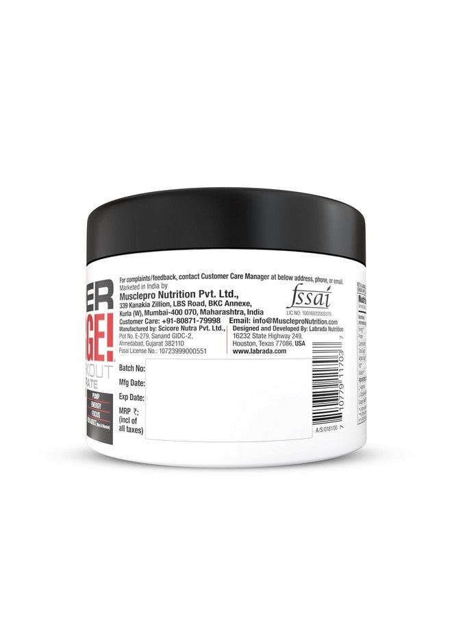 LABRADA Super Charge Pre-Workout Concentrate 150G, Green Apple (30 Servings|0.75G L-Arginine|375Mg L-Citrulline Malate|2G Beta Alanine|150Mg Caffeine Anhydrous|250Mg Ashwagandha Extract), Powder - Image 2