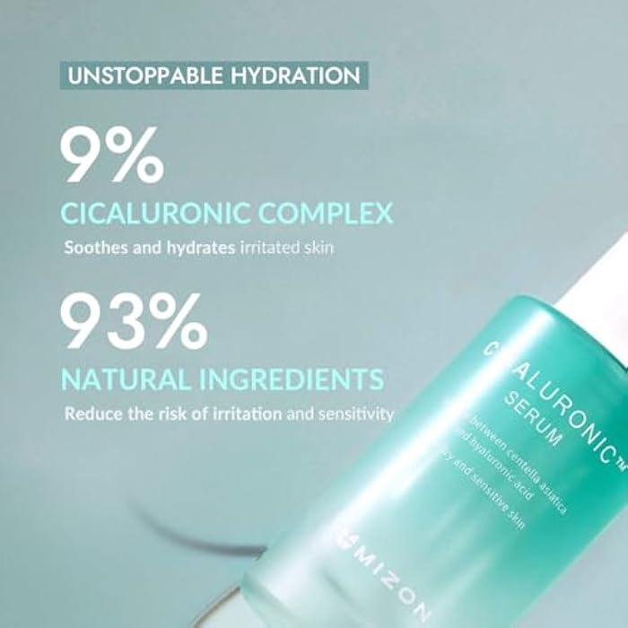 MIZON Cicaluronic Serum Soothing Moisturizing Centella Asiatica Hyaluronic Acid Vegan Formula Korean skincare (30ml 1.01 FL oz) - Image 2