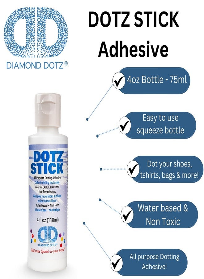 Diamond Dotz Accessories Dotz Stick, Clear Diamond Dotz Glue, 4oz (118ml) Bottle Diamond Art Glue for Freestyle, Crafts and Jigsaw Puzzles - Image 2