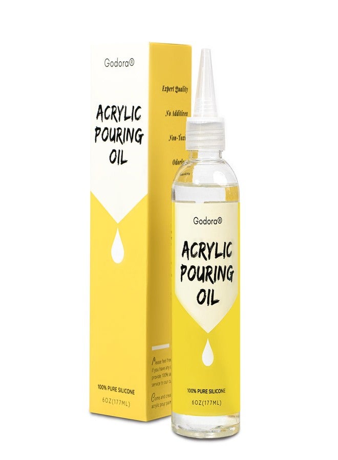 Godora 6 Ounce Art Silicone Pouring Oil for Dramatic Cell Creation, 100% Silicone Acrylic Paint Pouring Oil with Precision Tip for Easy Use, Dramatic Cell Activator for Painting Acrylic, Watercolor - Image 1
