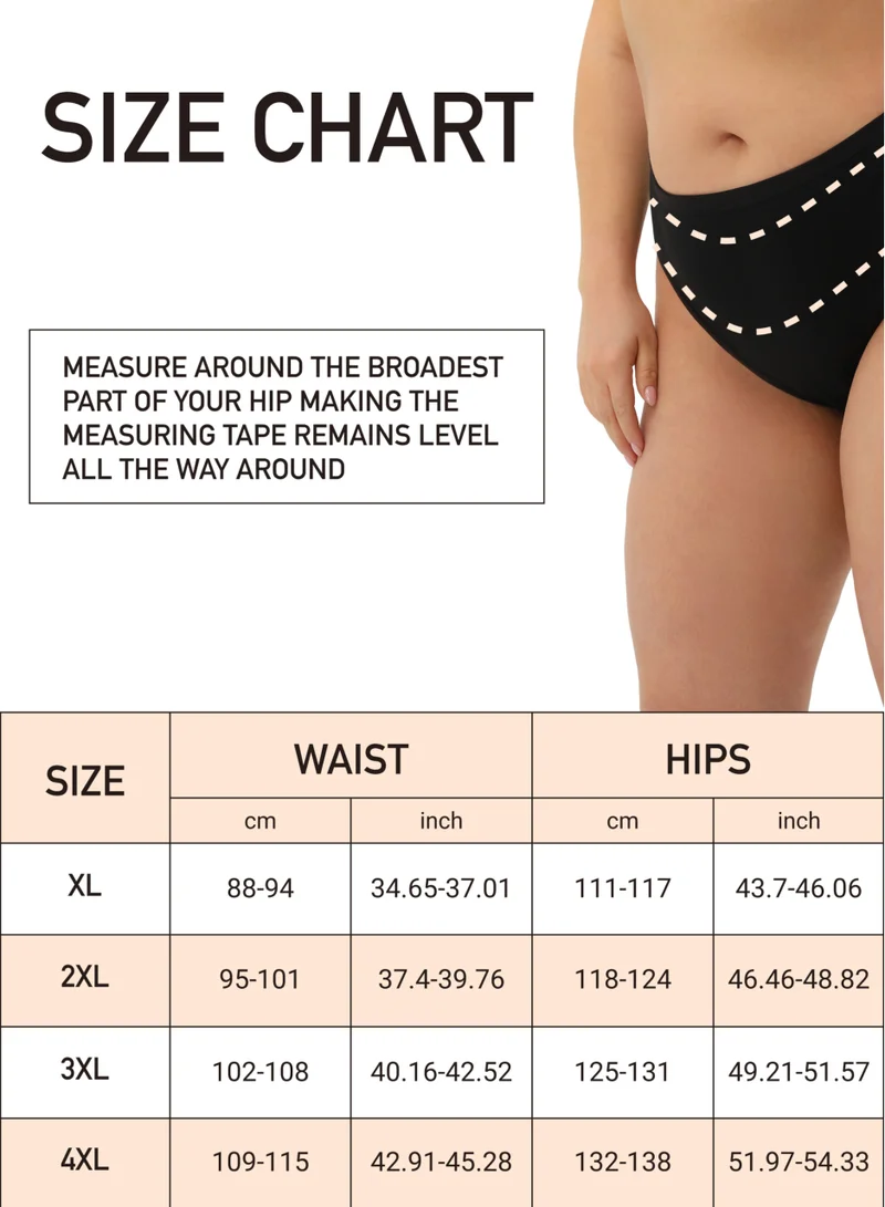 Fempire Womens Breathable Stretch Lace Panties Black Pack of 3