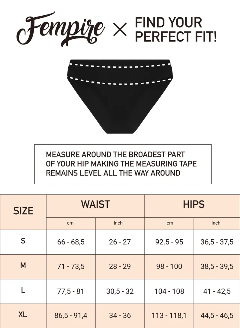 Fempire Womens Breathable Stretch Lace Panties Black Pack of 3