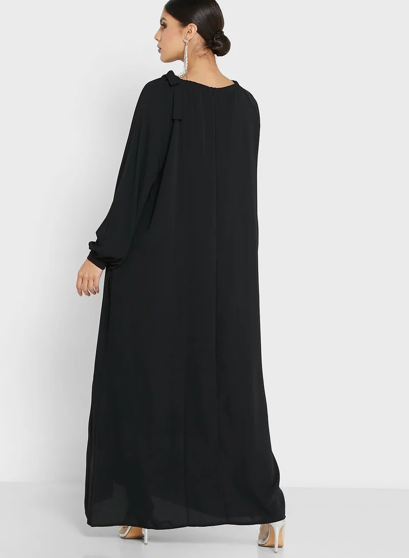 Khizana Tie Detail A-Line Dress