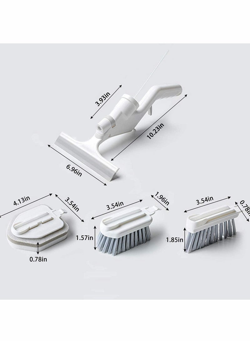 Y&D Multipurpose Cleaning Brush Set with Soap Dispenser Including 4 Heads Kitchen Sink Glass Groove Gap and Sponge Dishwashing Tools Do Not Hurt Your Hands - Image 4