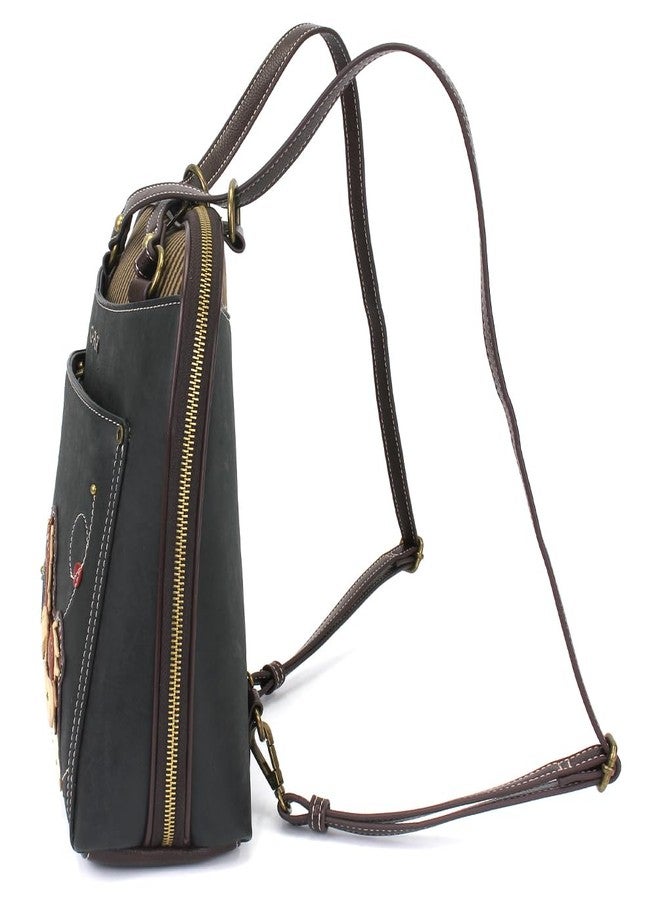 CHALA Group Handbags Multi-Color Convertible Mini Backpack Purse (870) (Black_ Horse Family) - Image 3