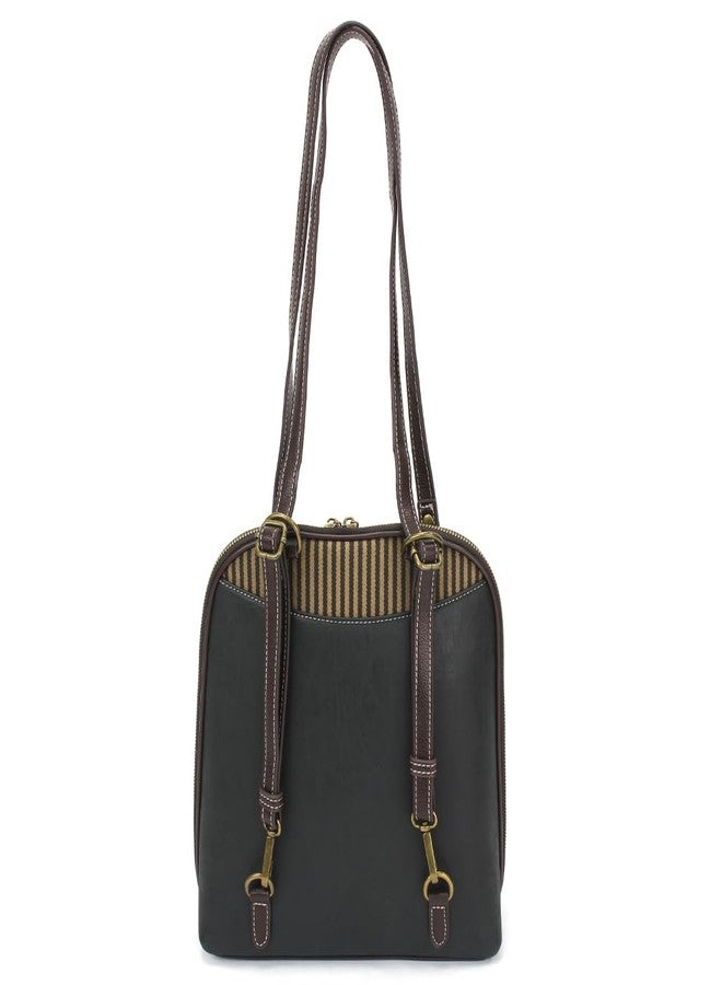 CHALA Group Handbags Multi-Color Convertible Mini Backpack Purse (870) (Black_ Horse Family) - Image 5