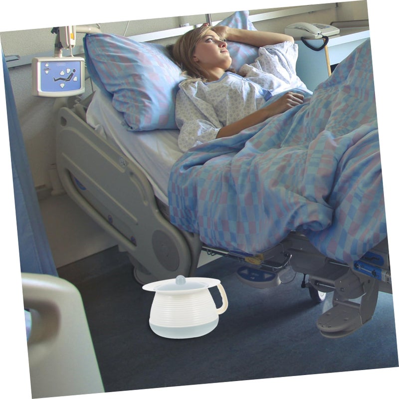 Lightweight Plastic Bedside Commode with Non Slip Base for Hospital and Home Use - Image 4