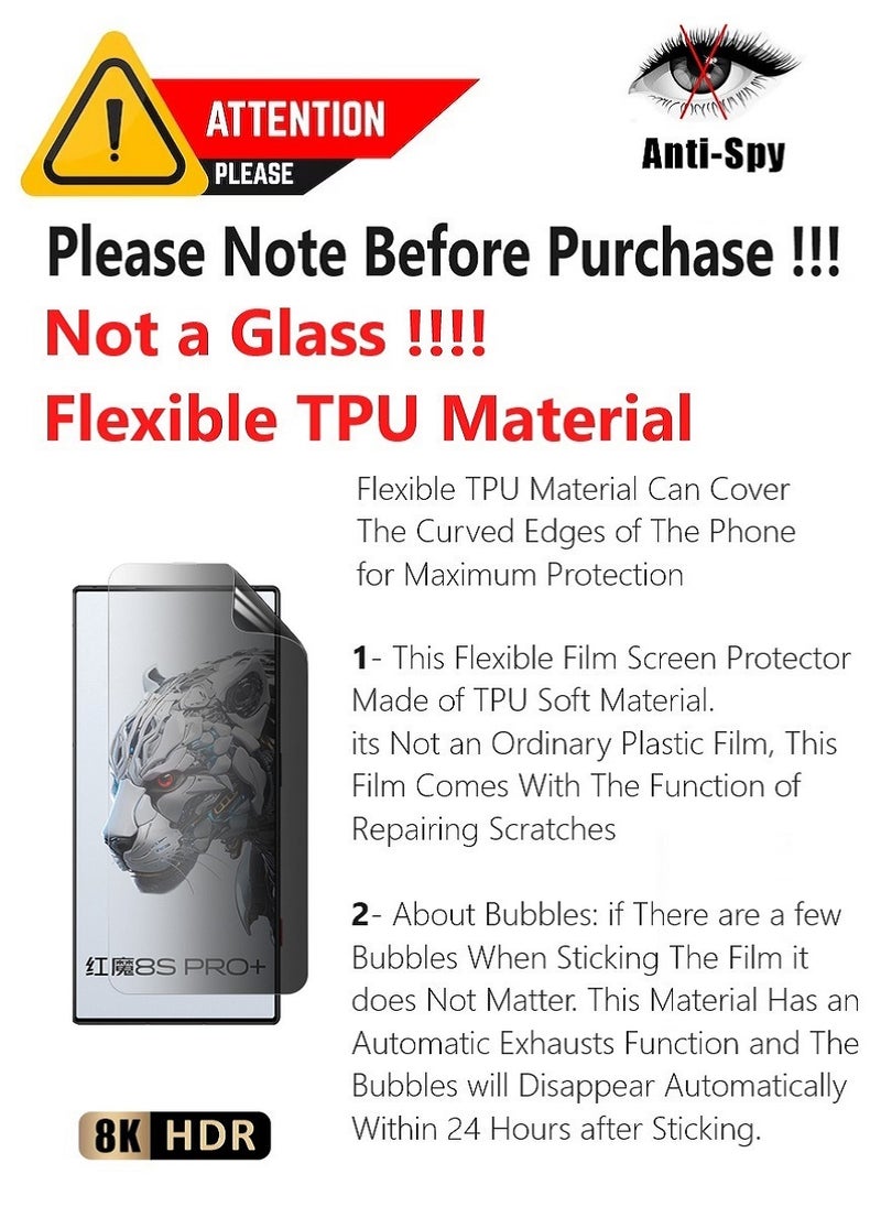 Flexible TPU Anti-Spy Privacy Screen Protector Designed For ZTE nubia Red Magic 8s Pro Plus Self Healing Unbreakable HD Film - pzsku/Z0BF28F49716C423CED93Z/45/_/1705055555/44a0e51f-a14b-450a-8f65-b77ade8098cf