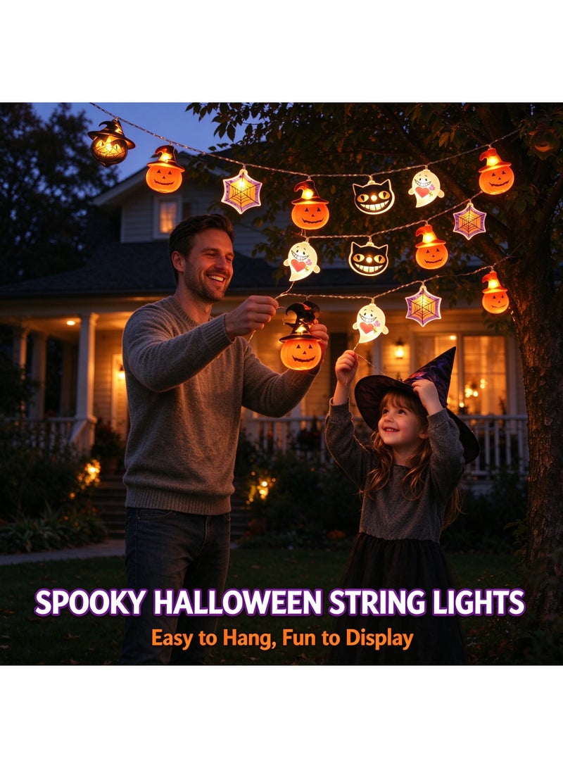 300cm Halloween String Decorations, Assorted Decorations with Halloween Elements Design, for Indoor Outdoor Party & Home Decor - Image 5