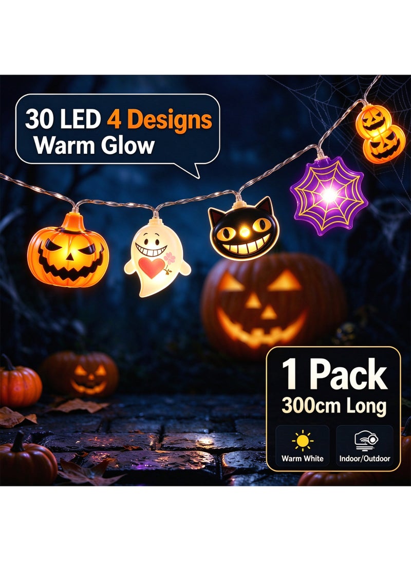 300cm Halloween String Decorations, Assorted Decorations with Halloween Elements Design, for Indoor Outdoor Party & Home Decor - Image 2