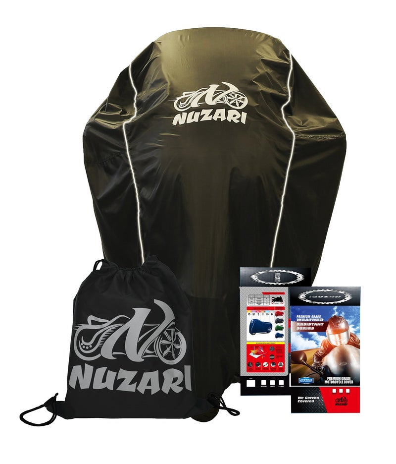 Nuzari Premium Motorcycle Storage - Motorcycle Covers Waterproof Outdoor Storage - Motorcycle Cover Yamaha, Suzuki, Honda, Harley, Kawasaki L - Image 3