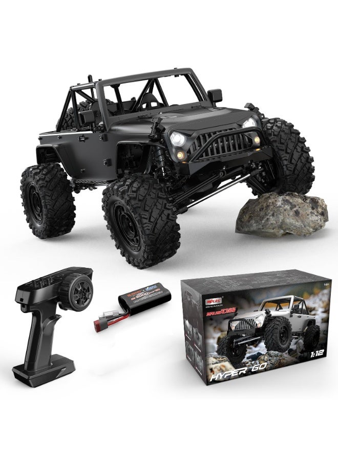 MJX HYPER GO H12Y 1/12 Brushless 4X4 RC Rock Crawlers for Adults, Metal Case Waterproof 4WD Off-Road RC Rock Trucks with Portal Axles, All Terrain RC Cars - Image 1