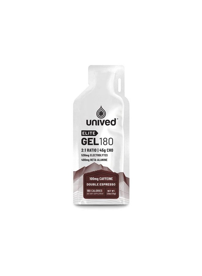 Unived Unived Elite Gel, 2:1 Carbohydrate Ratio, 45g Carbs, Beta-Alanine, Sodium Bicarbonate, & Essential Electrolytes, 190kcal & Gluten-Free (Double Espresso - 100mg Caffeine - 6 Pack)  - Image 1