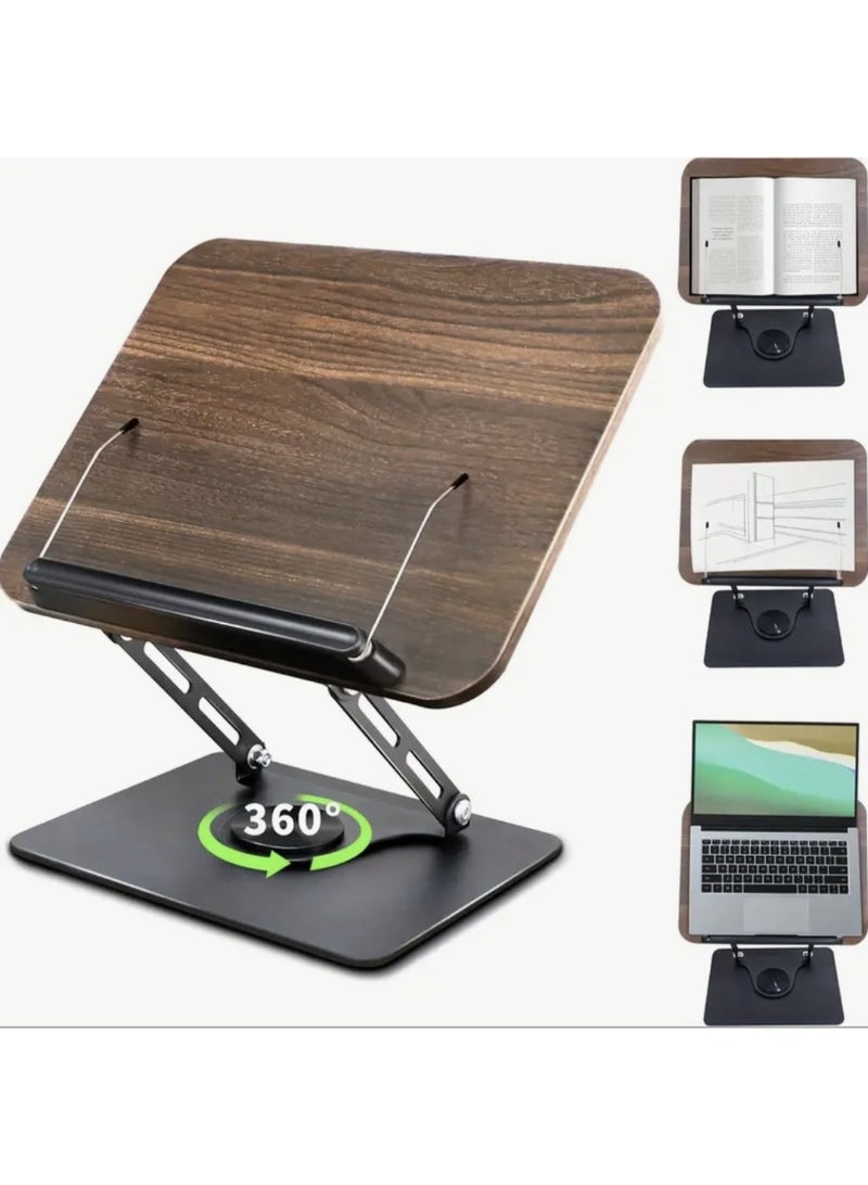 حامل قراءة قابل للتعديل، دوران 360°، تصميم قابل للطي، مناسب للمكتب، المطبخ، الصلاة، الوصفات، كتب المدرسة، الأجهزة اللوحية، الحواسيب المحمولة - Image 1