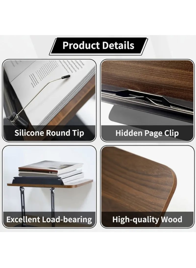 حامل قراءة قابل للتعديل، دوران 360°، تصميم قابل للطي، مناسب للمكتب، المطبخ، الصلاة، الوصفات، كتب المدرسة، الأجهزة اللوحية، الحواسيب المحمولة - Image 3