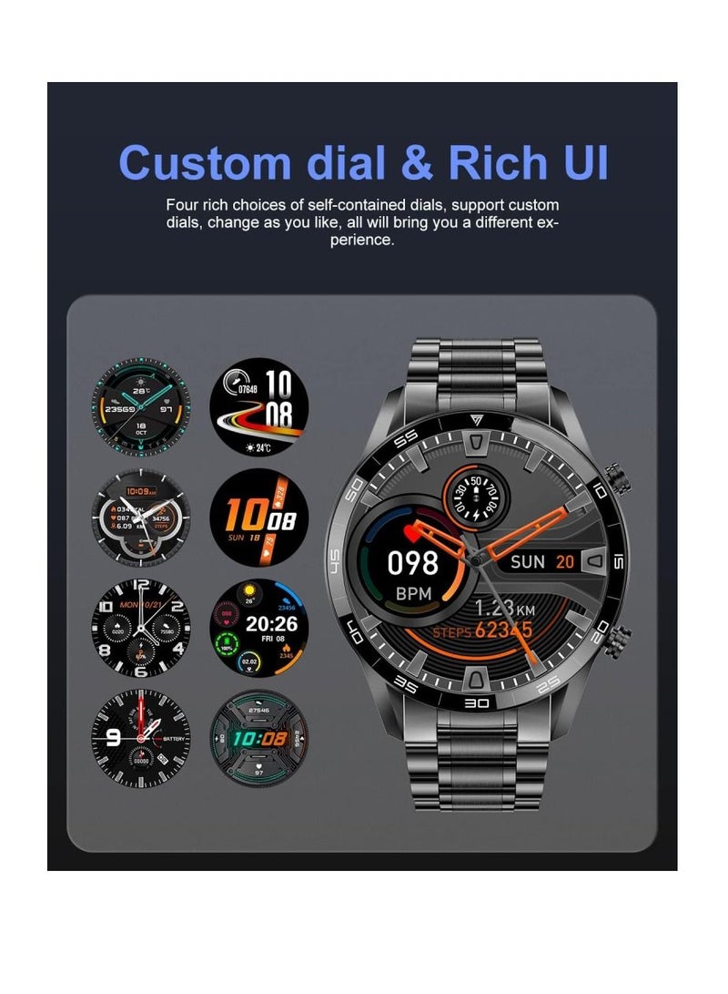Zoom Plus Germany Bluetooth Calling Full Touch Screen IP67 Waterproof Heart Rate Monitor Smartwatch Black - Image 3