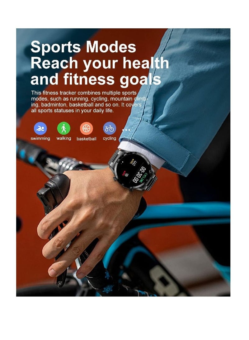 Zoom Plus Germany Bluetooth Calling Full Touch Screen IP67 Waterproof Heart Rate Monitor Smartwatch Black - Image 4