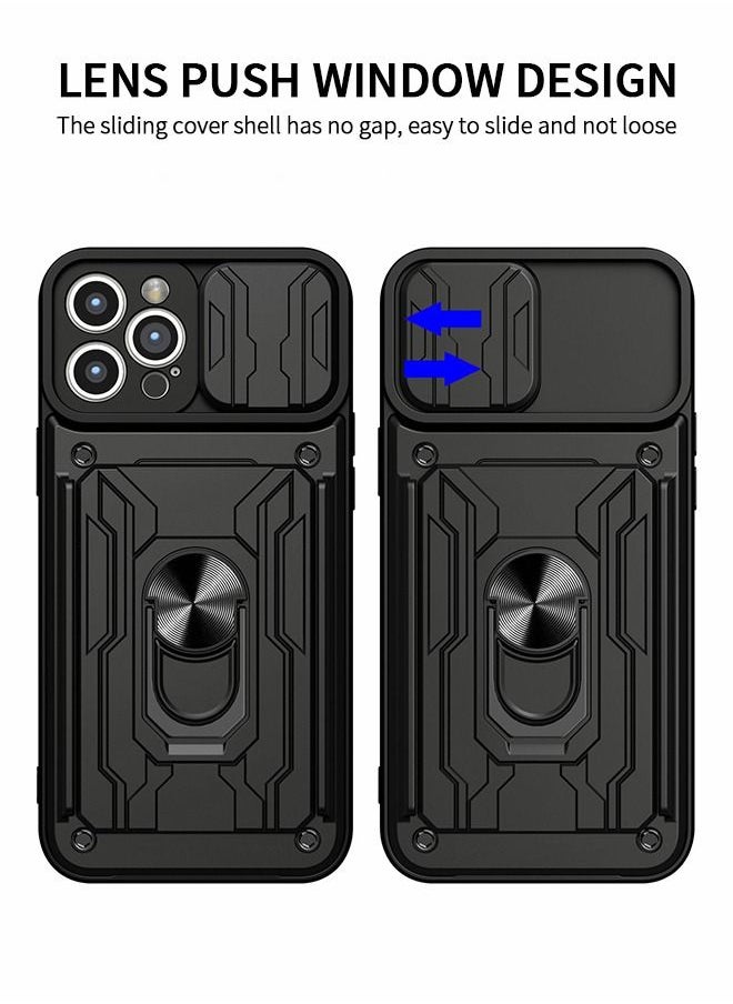 GROIC Case for IPhone 14 Pro Max 6.7 Inch Case with Removable Kickstand and Card Holder, Slide Camera Cover Hybrid Heavy Duty Hard Luxury Phone Sheel  - Image 5