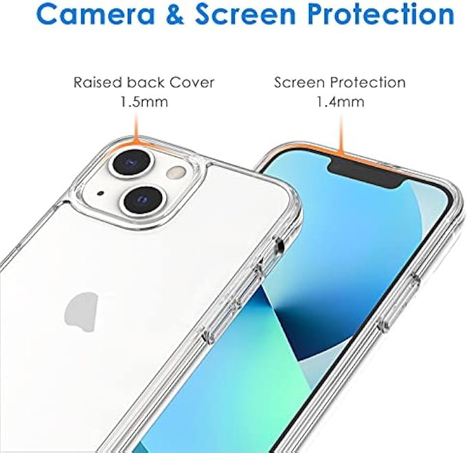 JETech Case for iPhone 13 mini 54Inch NonYellowing Shockproof Phone Bumper Cover AntiScratch Clear Back Clear - Image 4