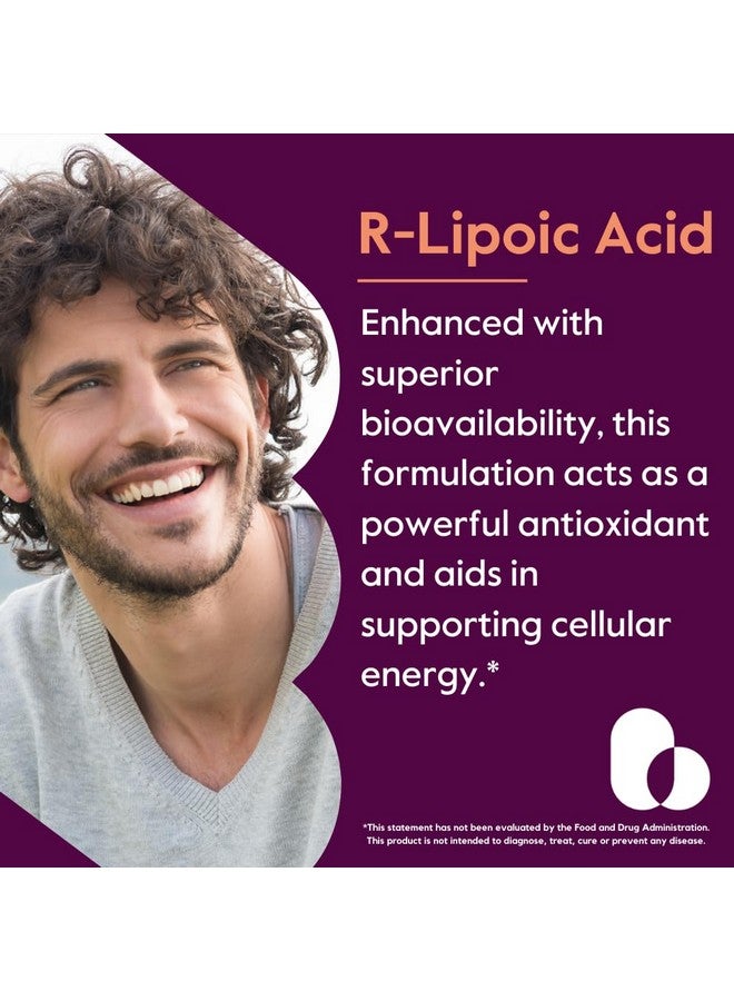 BESTVITE R-Lipoic Acid 100mg Stabilized with Bio-Enhanced® Na-RLA (120 Vegetarian Capsules) No Stearates - No Flow Agents - Vegan - Non-GMO - Gluten Free - Image 4