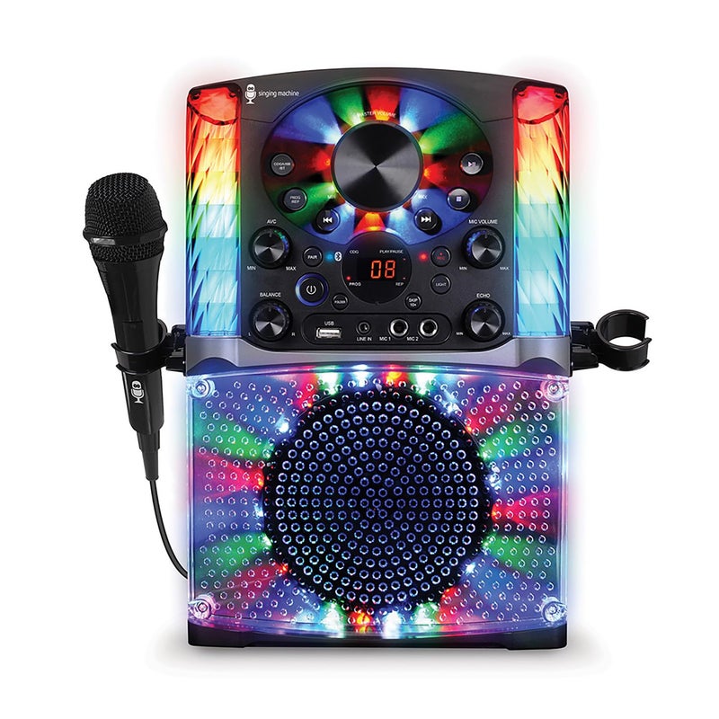 Singing Machine SML625BTBKD Karaoke Machine, Portable Bluetooth CD+G Karaoke System, Black - Image 1