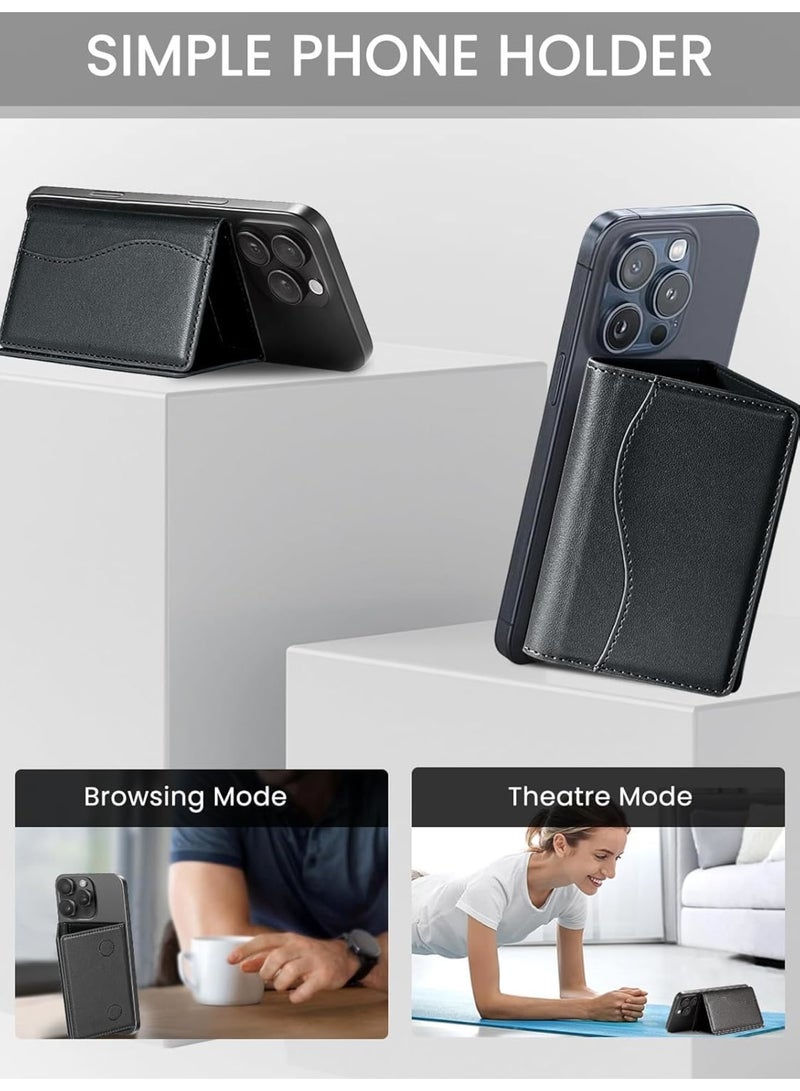 Barakah Mag-Safe Wallet – Strongest Magnetic Wallet for iPhone 16/15/14/13/12 Series, 6 Cards Holder, Lightweight Magnetic Phone Card Holder for Apple Cell Phones – Not for iPhone 12/13 Mini (Black) - Image 3