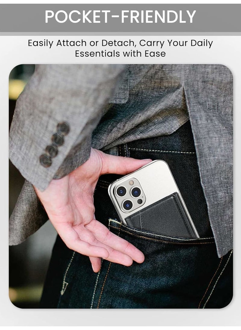 Barakah Mag-Safe Wallet – Strongest Magnetic Wallet for iPhone 16/15/14/13/12 Series, 6 Cards Holder, Lightweight Magnetic Phone Card Holder for Apple Cell Phones – Not for iPhone 12/13 Mini (Black) - Image 5