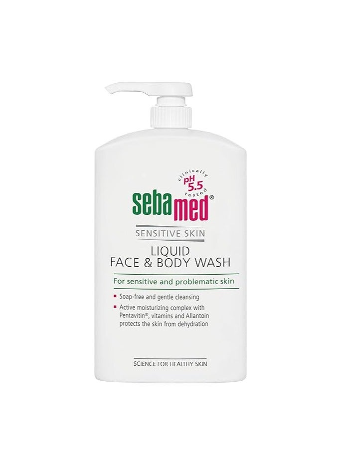 Sebamed Liquid Face And Body Wash For Sensitive Skin, 1000 ML