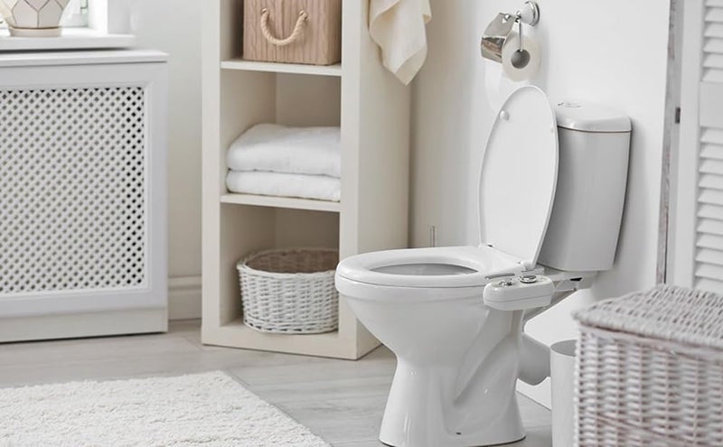 WITHLENT Left Handed Bidet Attachment for Toilet - Self-Cleaning control panel on left side Dual Nozzle (Frontal & Rear Wash) Non-Electric Adjustable Water Pressure, Water Bidet Toilet Seat Attachment - Image 4