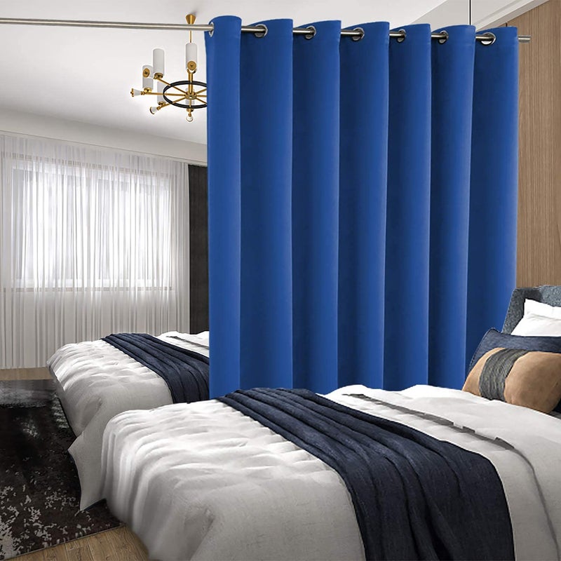 BGment Fashion Sliding Door Curtain 100 X 84 Inches  Wide Thermal Blackout Curtains Room Darkening Room Divider Window Curtain  1 Panel  Royal Blue  84 Length X Wide 100 - Image 3