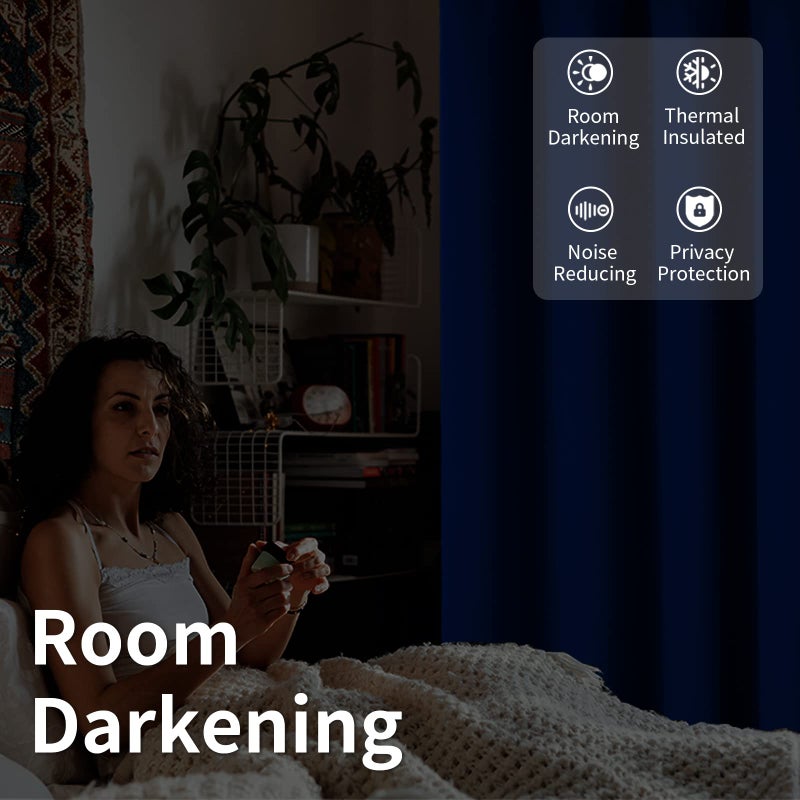 BGment Fashion Sliding Door Curtain 100 X 84 Inches  Wide Thermal Blackout Curtains Room Darkening Room Divider Window Curtain  1 Panel  Royal Blue  84 Length X Wide 100 - Image 4