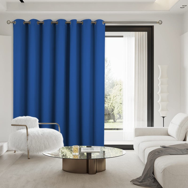 BGment Fashion Sliding Door Curtain 100 X 84 Inches  Wide Thermal Blackout Curtains Room Darkening Room Divider Window Curtain  1 Panel  Royal Blue  84 Length X Wide 100 - Image 2