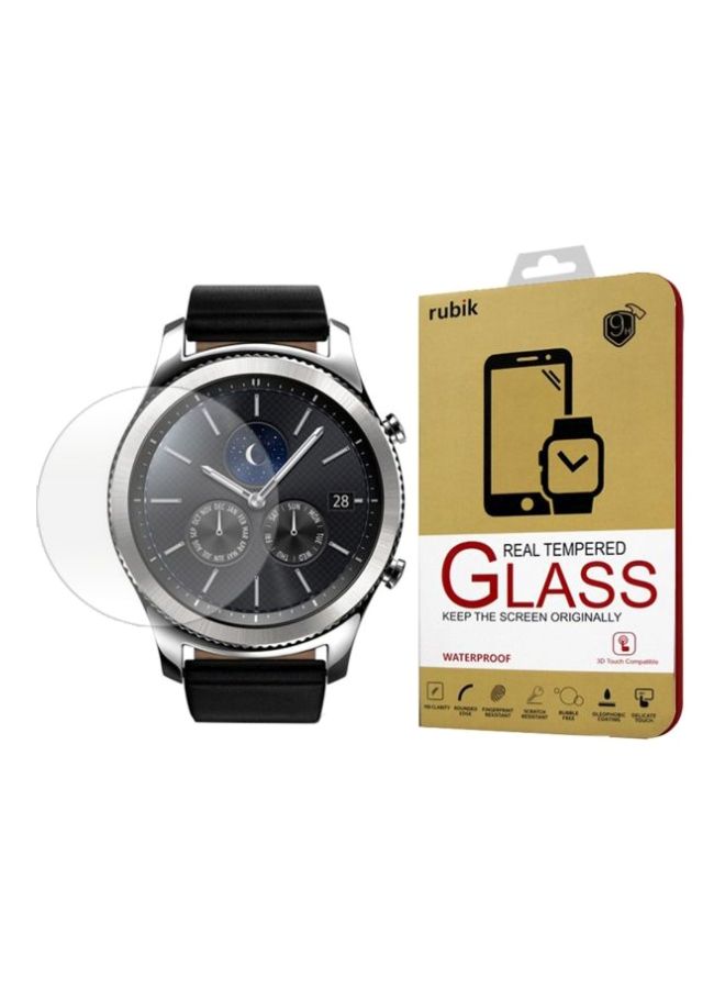 نيبمينينت لاصقة حماية للشاشة من الزجاج المقوى لساعة سامسونج جير S3 شفاف